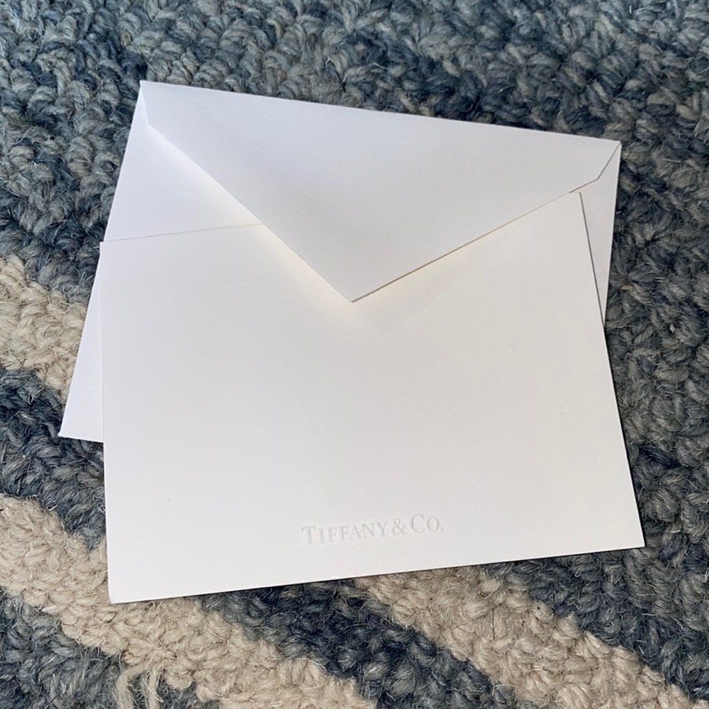 Tiffany & Co gift tag + envelope